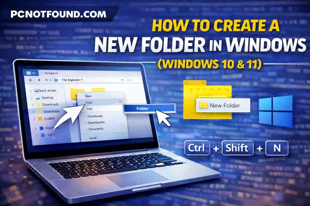How to create a new folder in Windows 10 and Windows 11 using File Explorer
