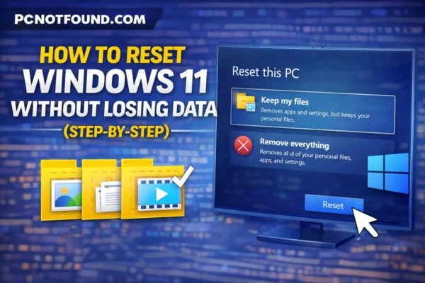 How to reset Windows 11 without losing personal files