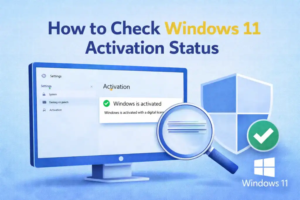 Check Windows 11 activation status showing activated system in settings